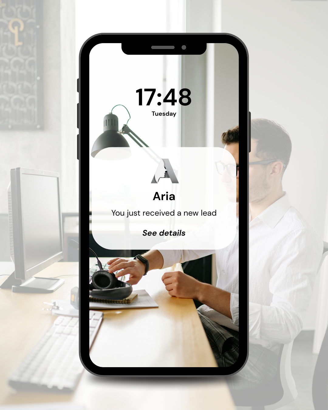 Aria notification - You just received a new lead